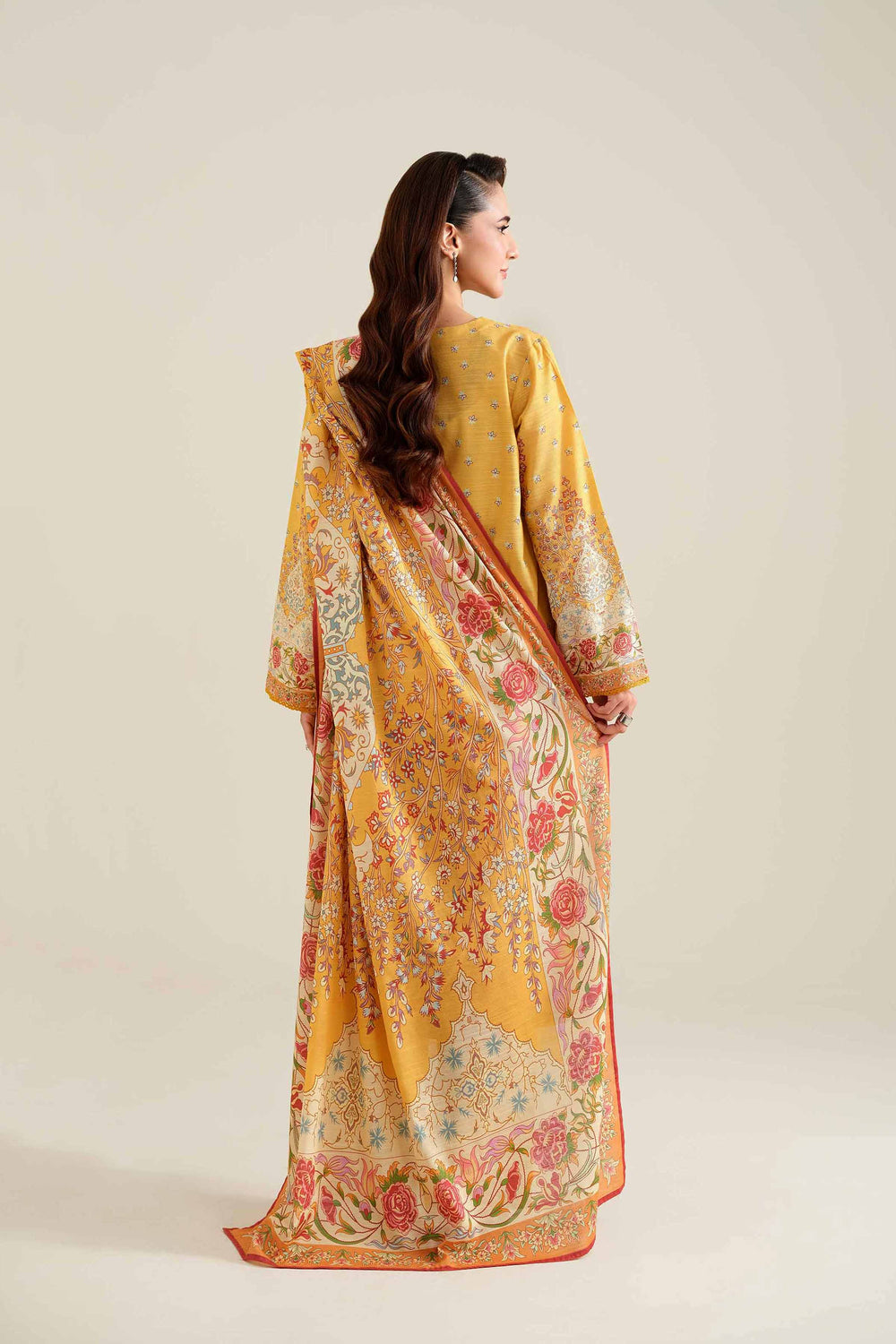 Nishat Unstitched Printed Cotton Slub 3pc