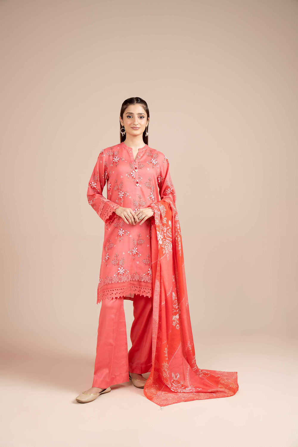 Nishat Unstitched Printed Dobby Cotton 3pc