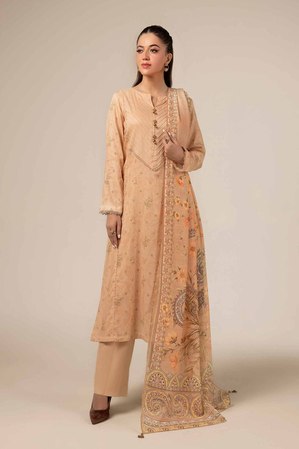 Nishat Unstitched Printed Dobby Cotton 3pc