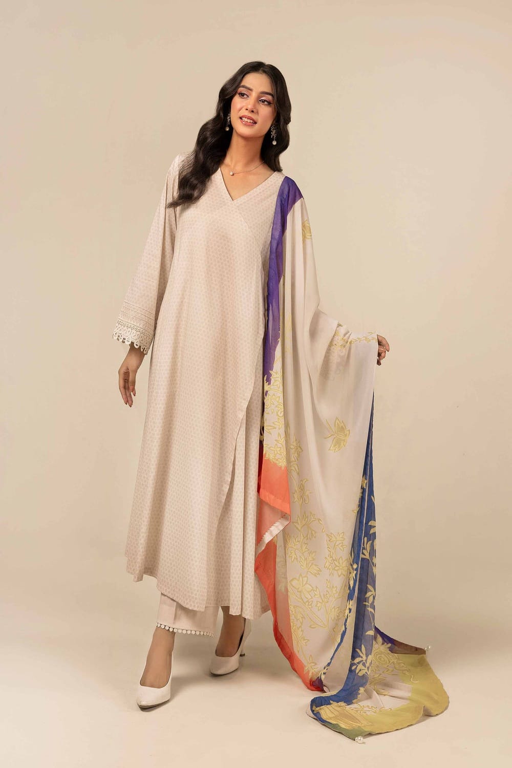 Nishat Unstitched Printed Dobby Cotton 3pc