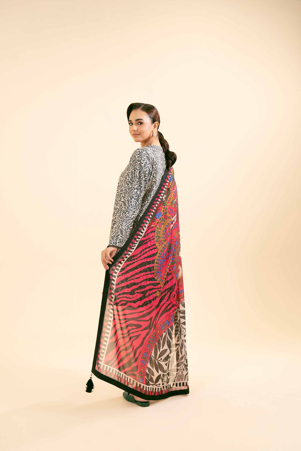Nishat Unstitched Printed Dobby Cotton 3pc