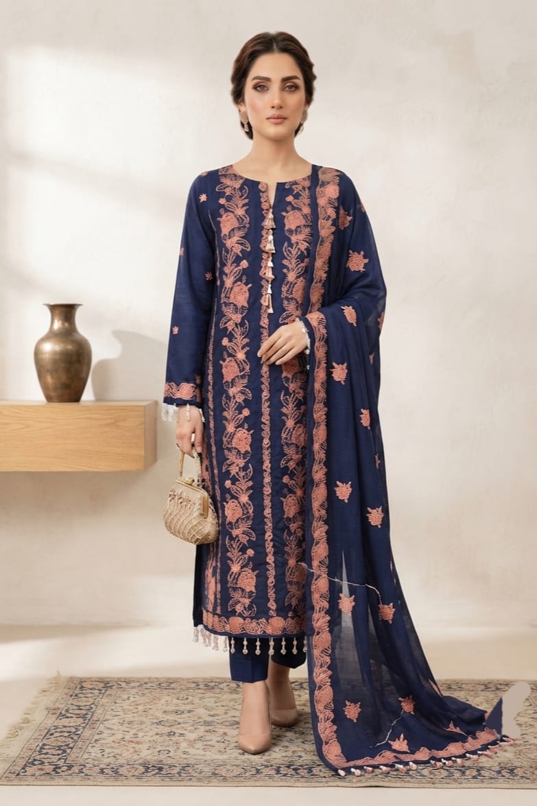 Noor jahan Meeral Unstitched Embroidered Karandi 3pc