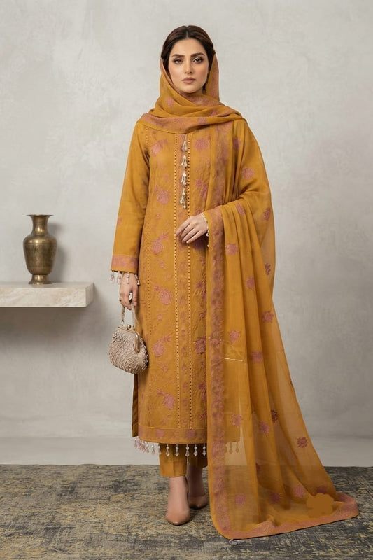 Noor jahan Meeral Unstitched Embroidered Karandi 3pc