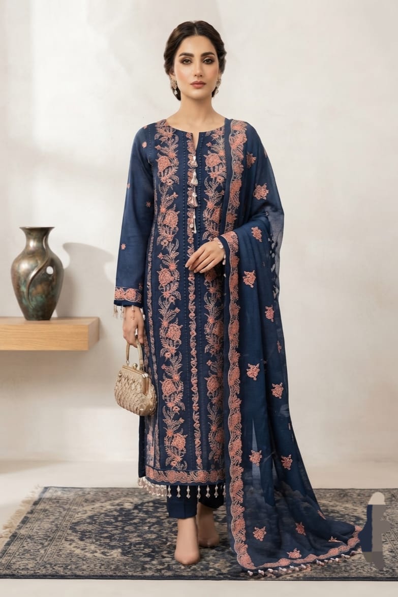 Noor jahan Meeral Unstitched Embroidered Karandi 3pc