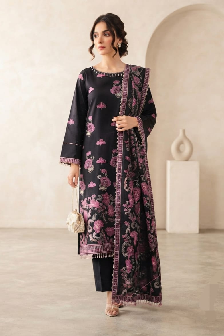 Noor jahan Rawayat Unstitched Embroidered Wool 3pc
