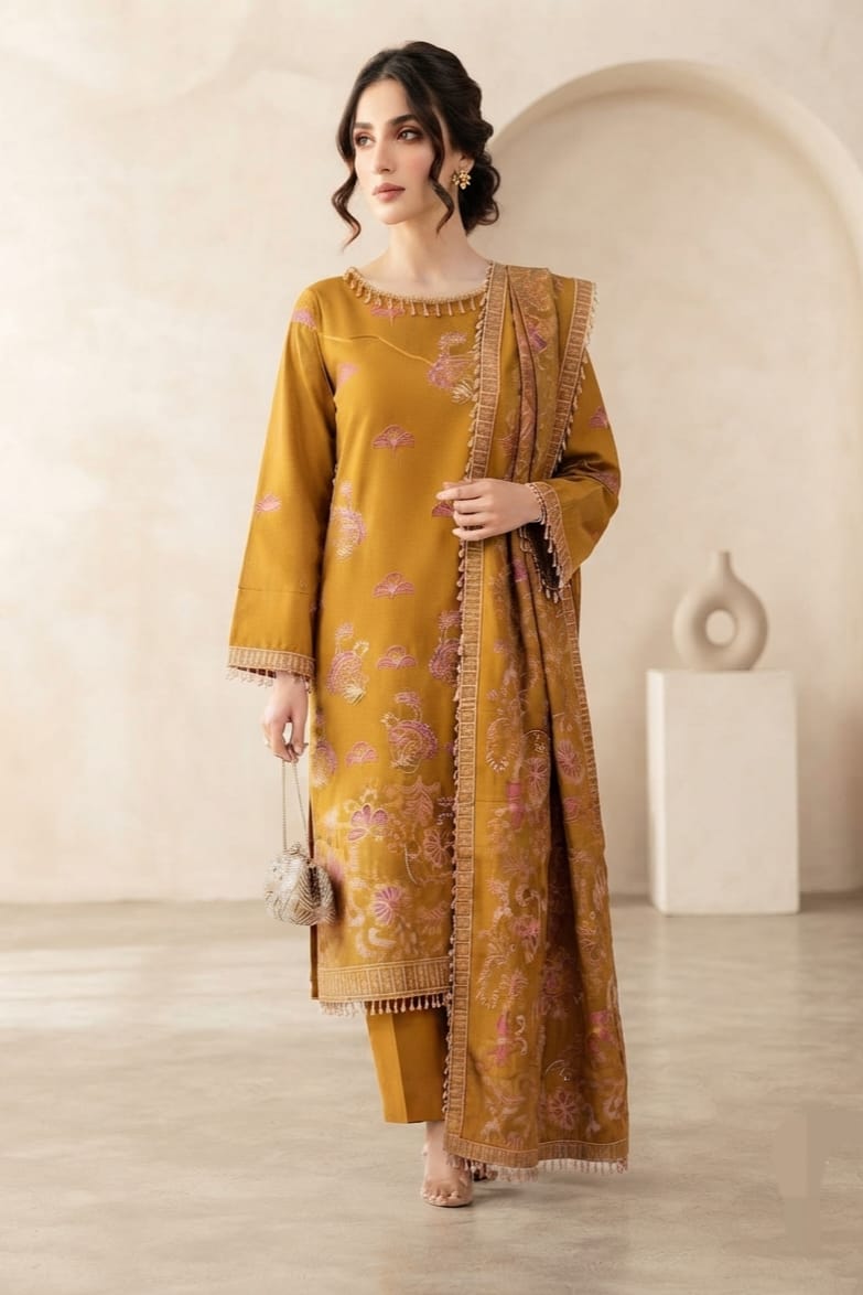 Noor jahan Rawayat Unstitched Embroidered Wool 3pc