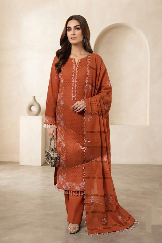 Noor jahan Deewan Unstitched Embroidered Wool 3pc