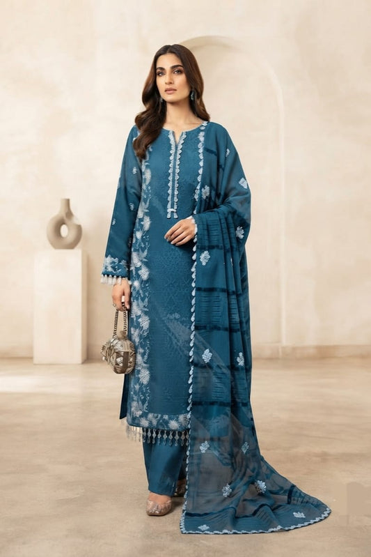 Noor jahan Deewan Unstitched Embroidered Wool 3pc