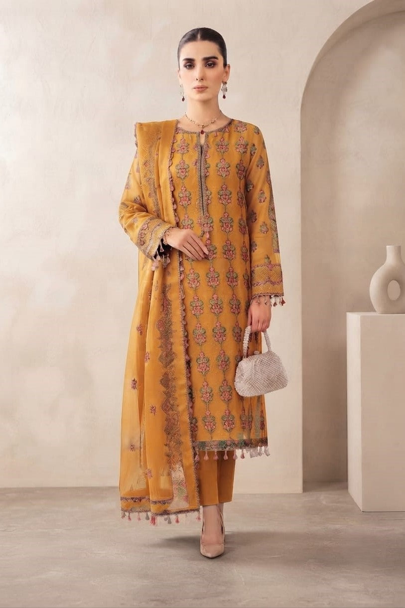 Noor jahan Aliya Unstitched Embroidered Karandi 3pc