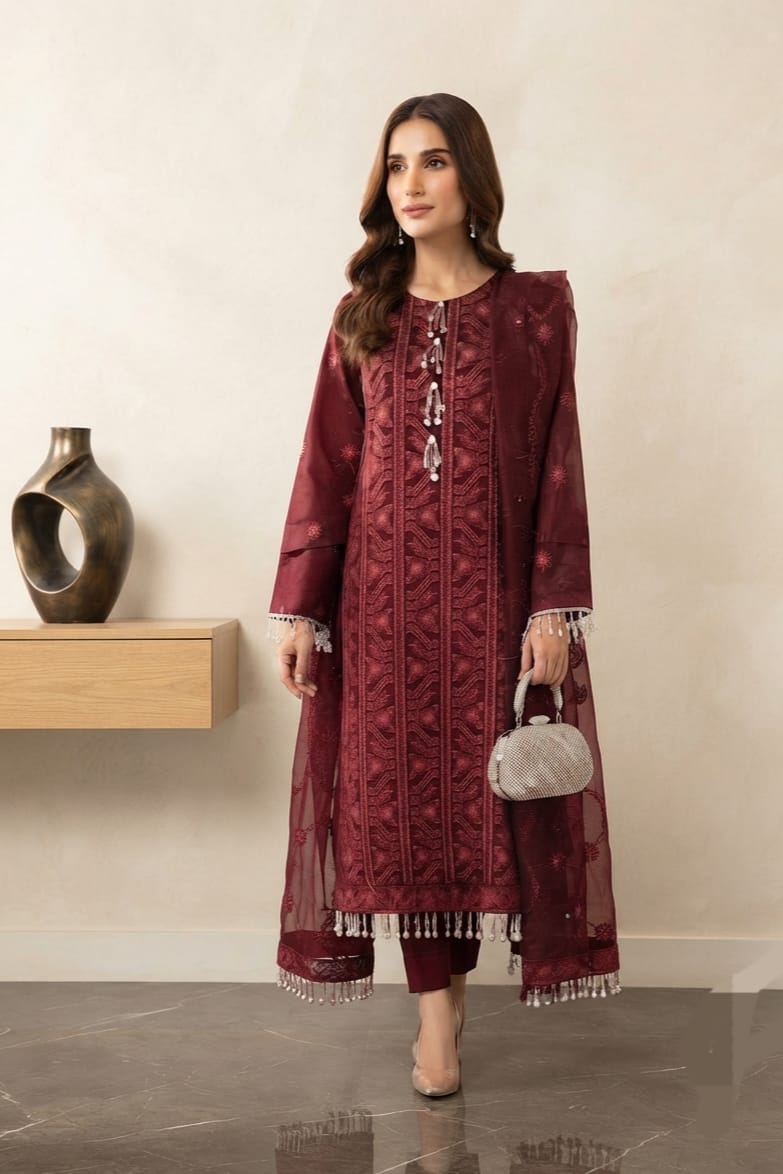 Noor jahan Emerald Unstitched Embroidered Karandi 3pc