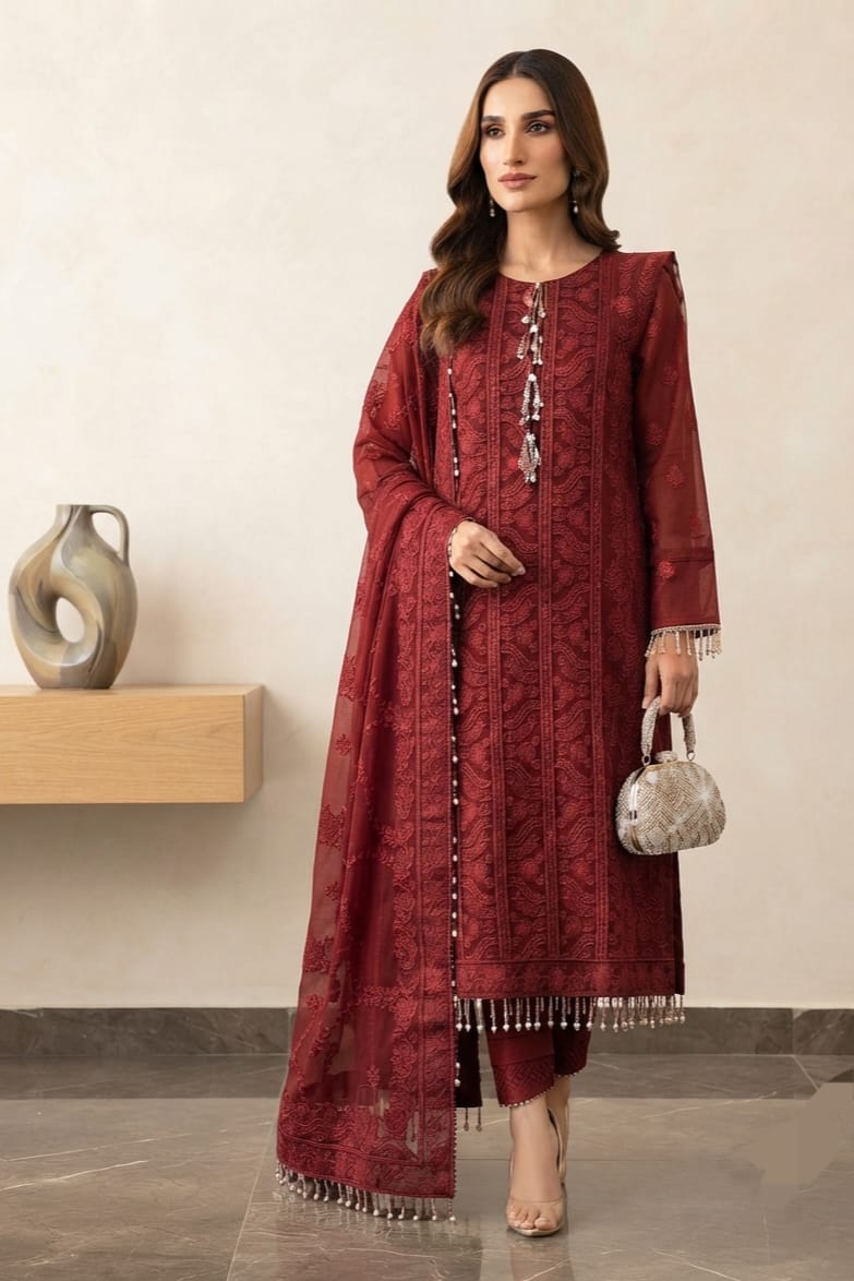 Noor jahan Emerald Unstitched Embroidered Karandi 3pc