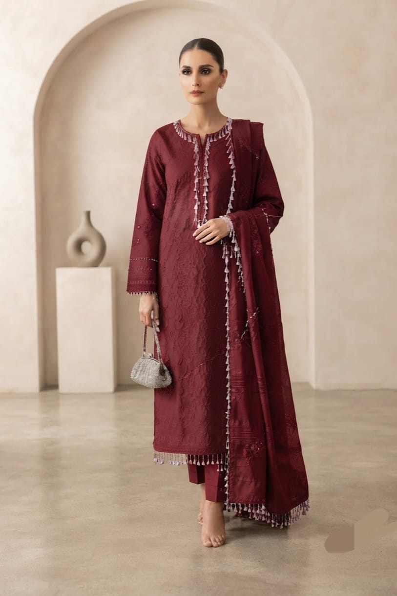 Noor jahan Noir Unstitched Embroidered Wool 3pc
