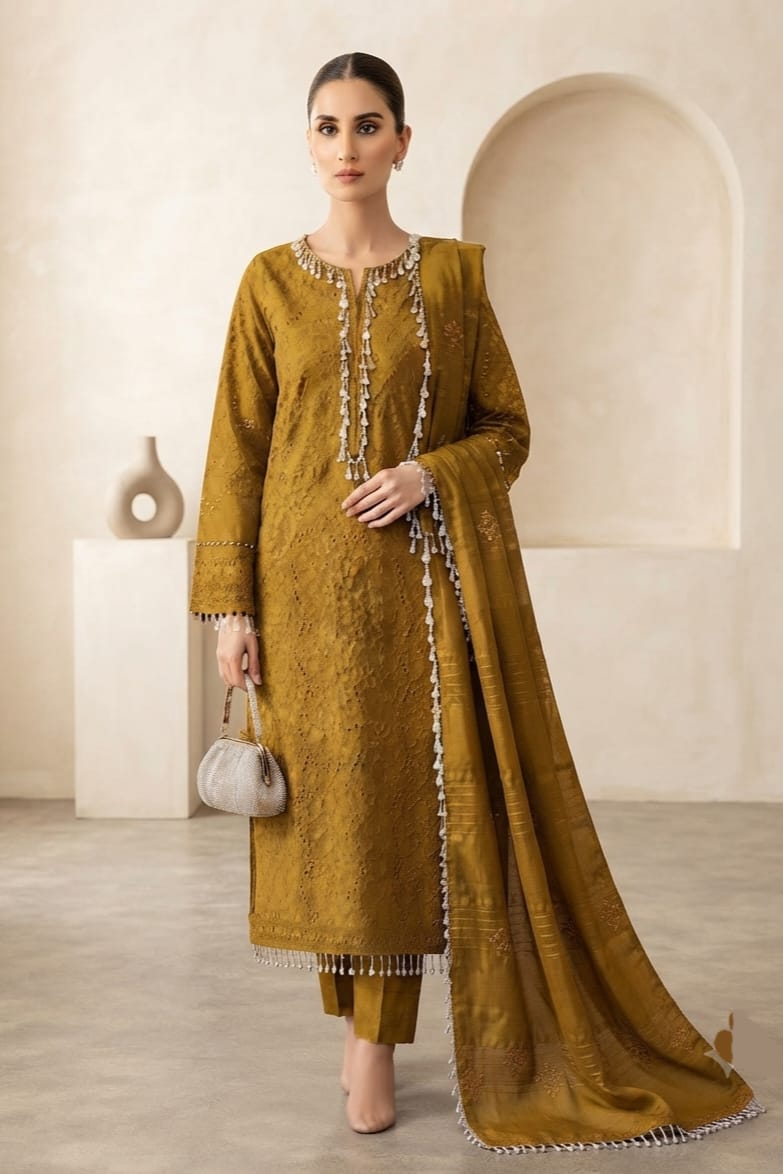 Noor jahan Noir Unstitched Embroidered Wool 3pc