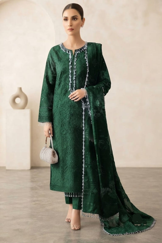 Noor jahan Noir Unstitched Embroidered Wool 3pc