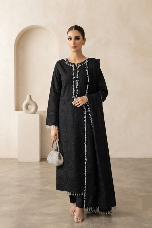 Noor jahan Noir Unstitched Embroidered Wool 3pc