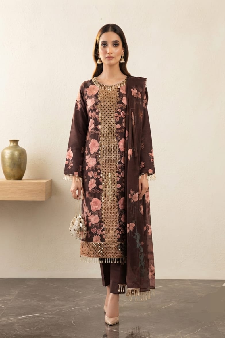 Noor jahan Sooraya Unstitched Embroidered Wool 3pc