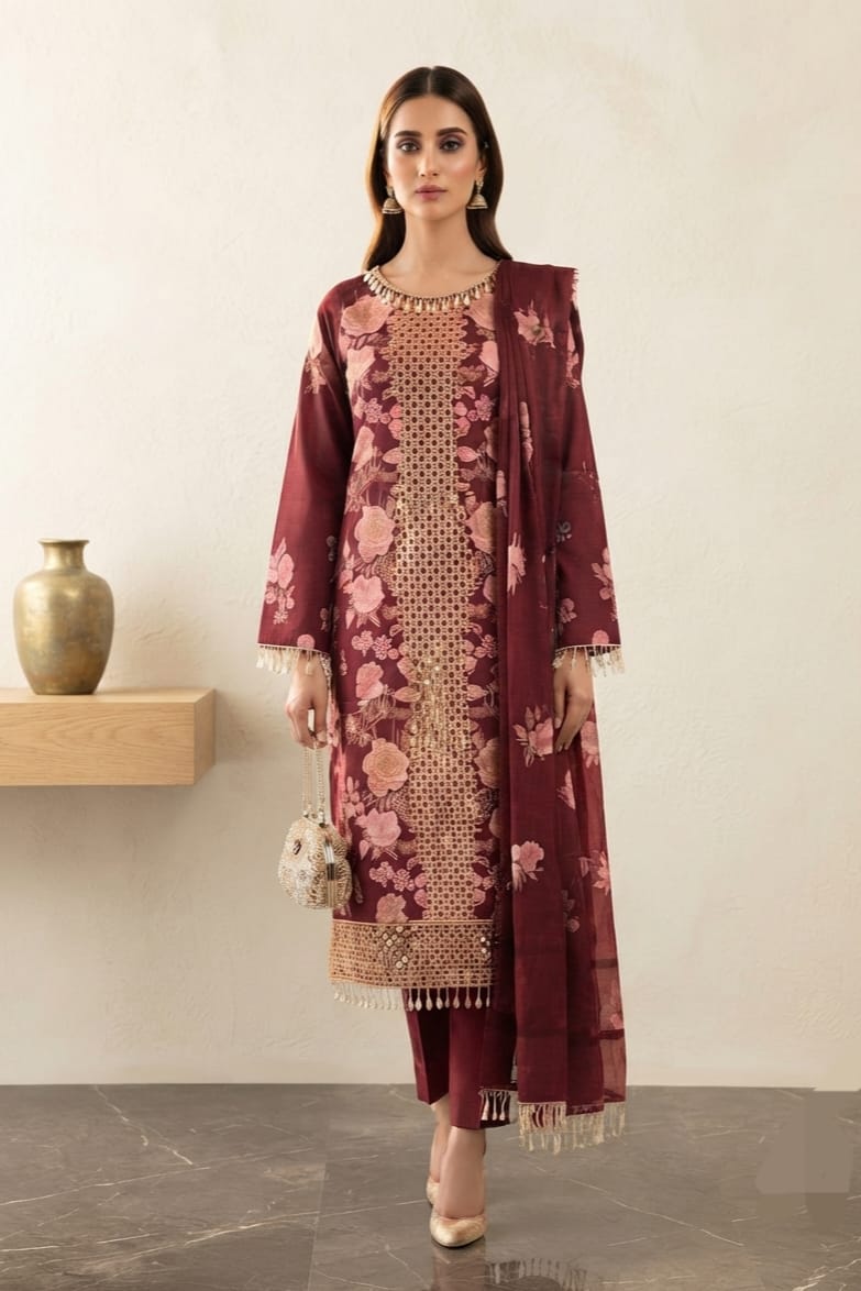 Noor jahan Sooraya Unstitched Embroidered Wool 3pc