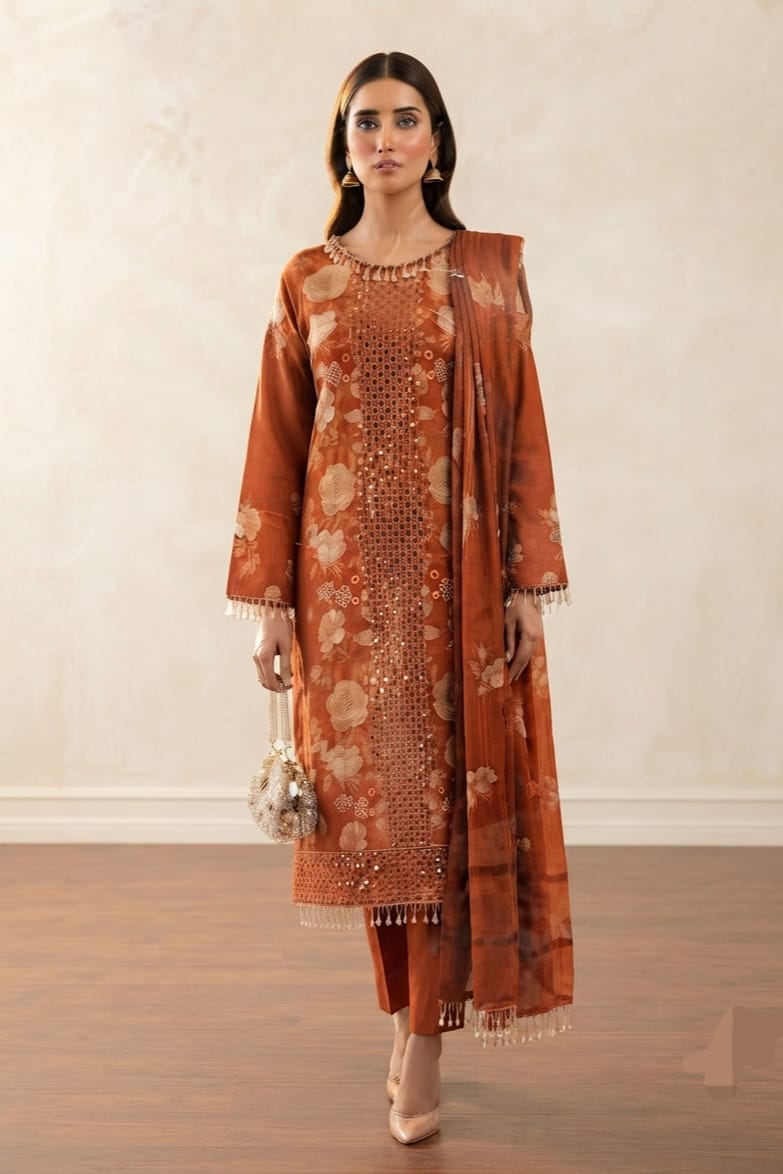 Noor jahan Sooraya Unstitched Embroidered Wool 3pc
