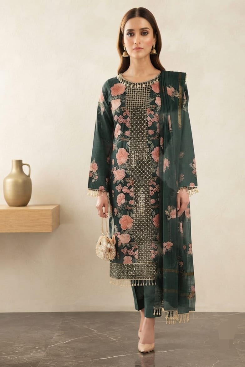 Noor jahan Sooraya Unstitched Embroidered Wool 3pc