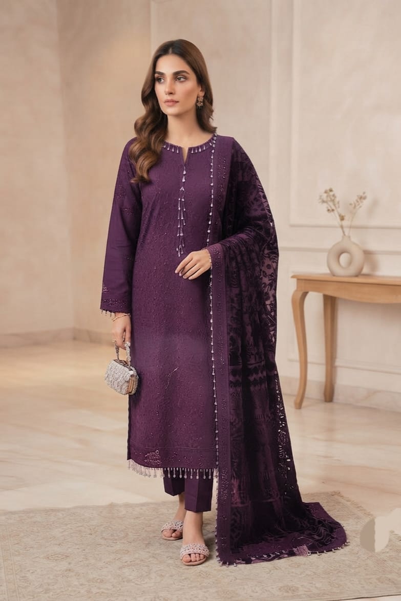 Noor jahan Gul E Noor Unstitched Embroidered Wool 3pc