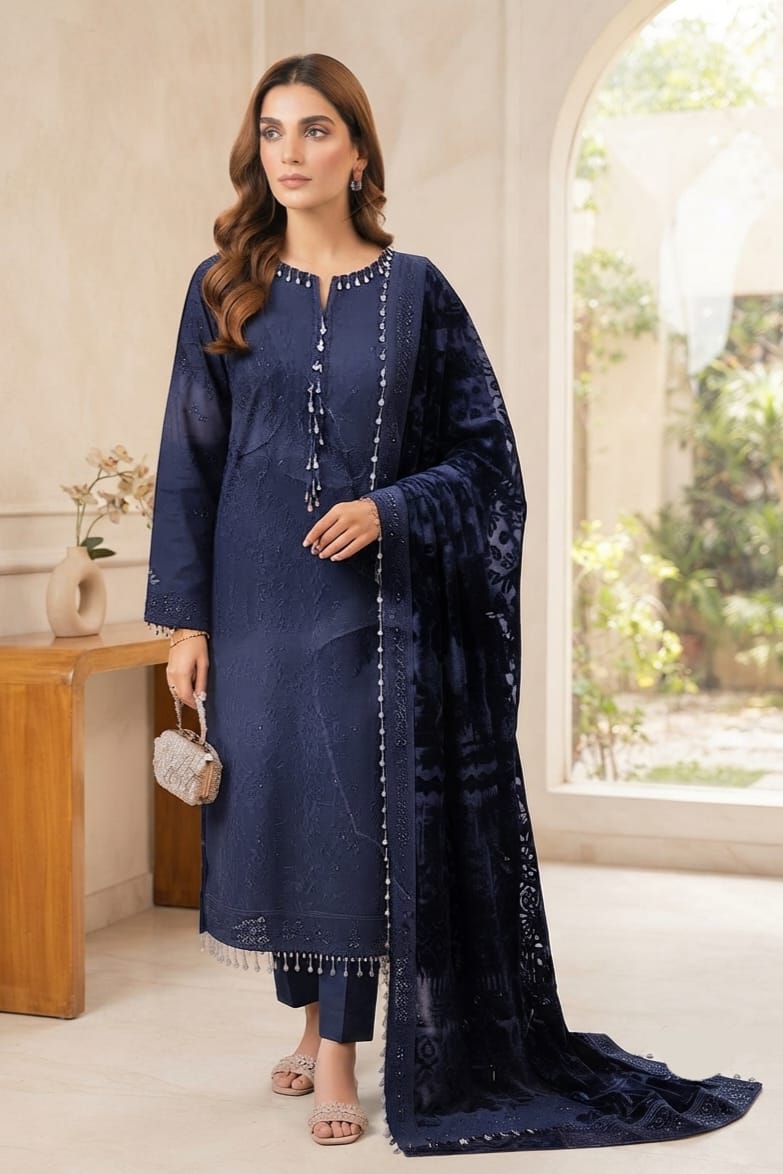 Noor jahan Gul E Noor Unstitched Embroidered Wool 3pc