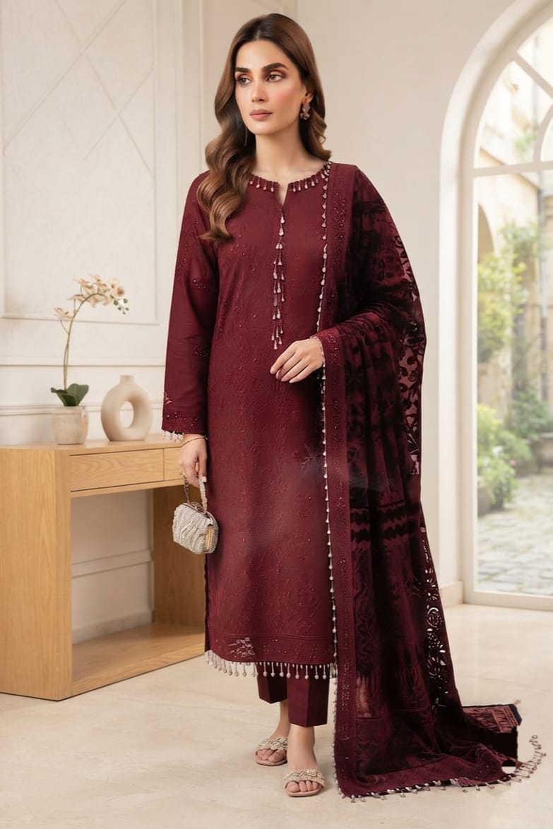 Noor jahan Gul E Noor Unstitched Embroidered Wool 3pc