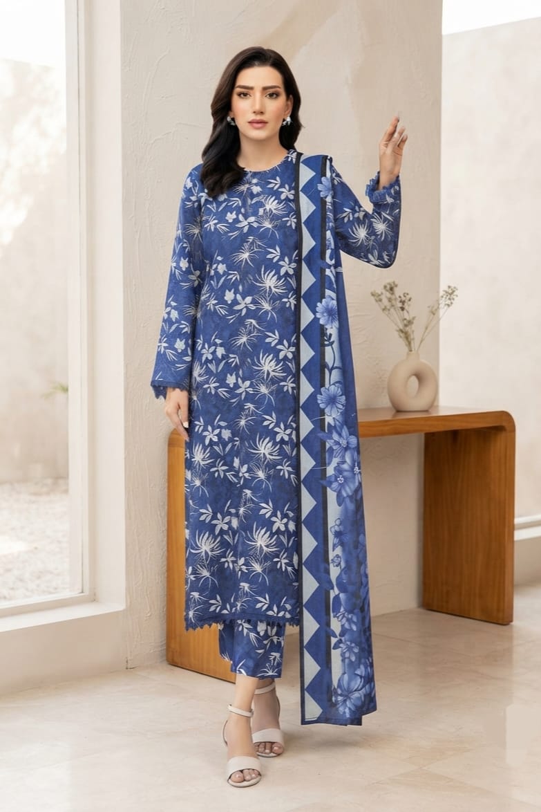 Johra Azreen Unstitched Printed Fancy Winter 3pc