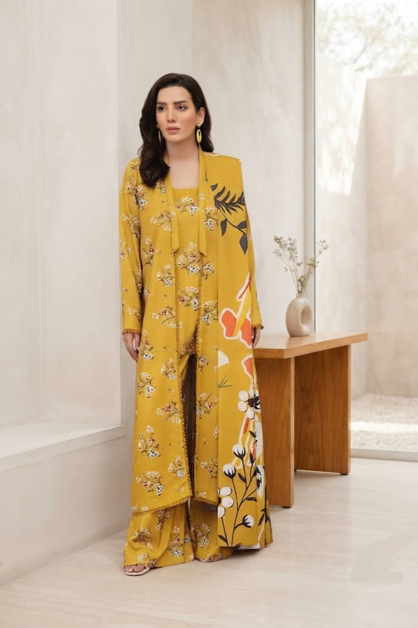 Johra Azreen Unstitched Printed Fancy Winter 3pc