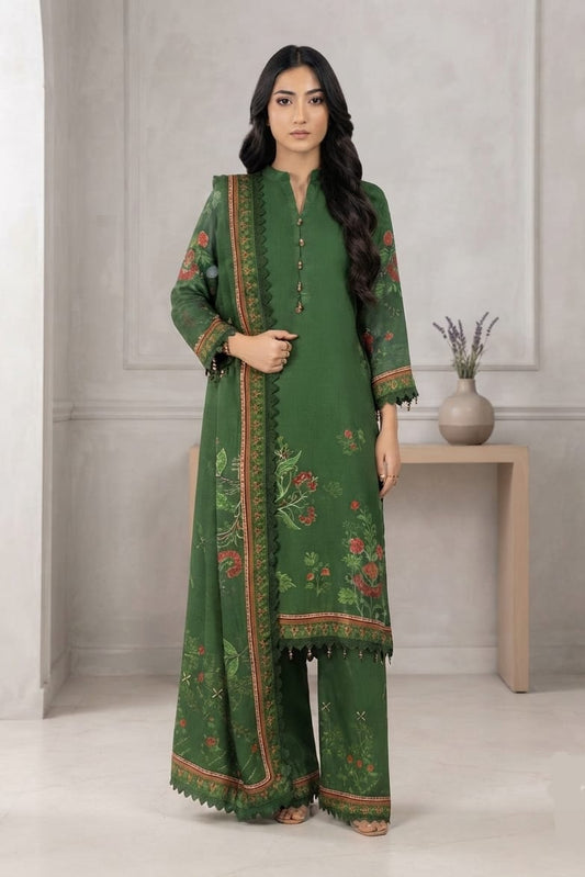Johra Vaneeza Unstitched Paech Leather 3pc