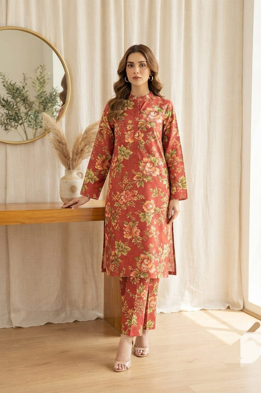 Zara Shah Jahan Allover Printed Khaddar 2pc
