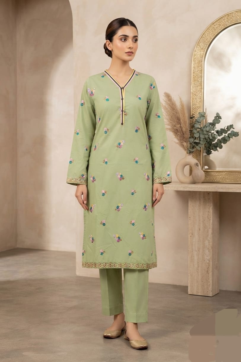 La Reine Stitched Embroidered Lawn Shirt