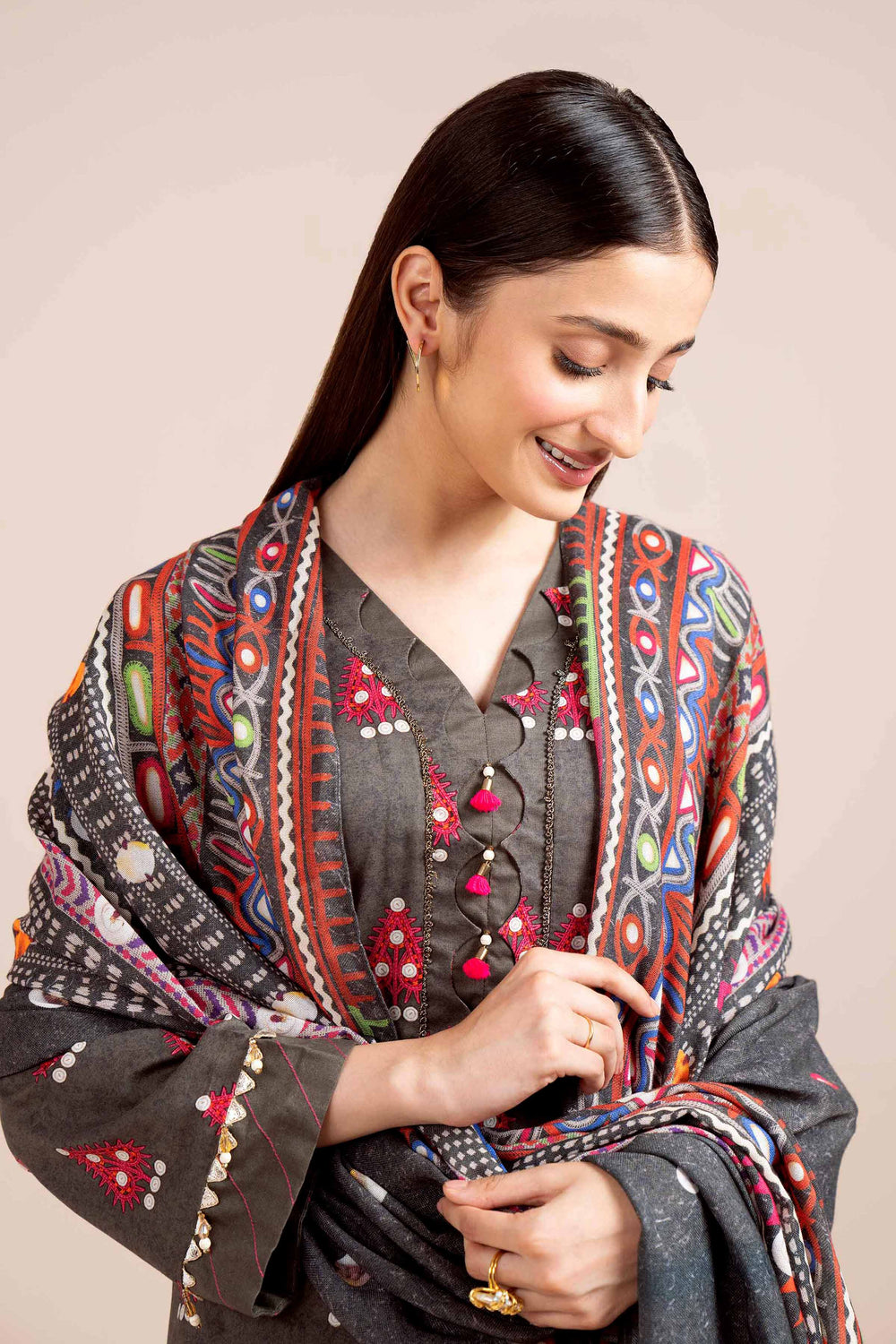 Nishat Unstitched Printed Native Cotton 3pc