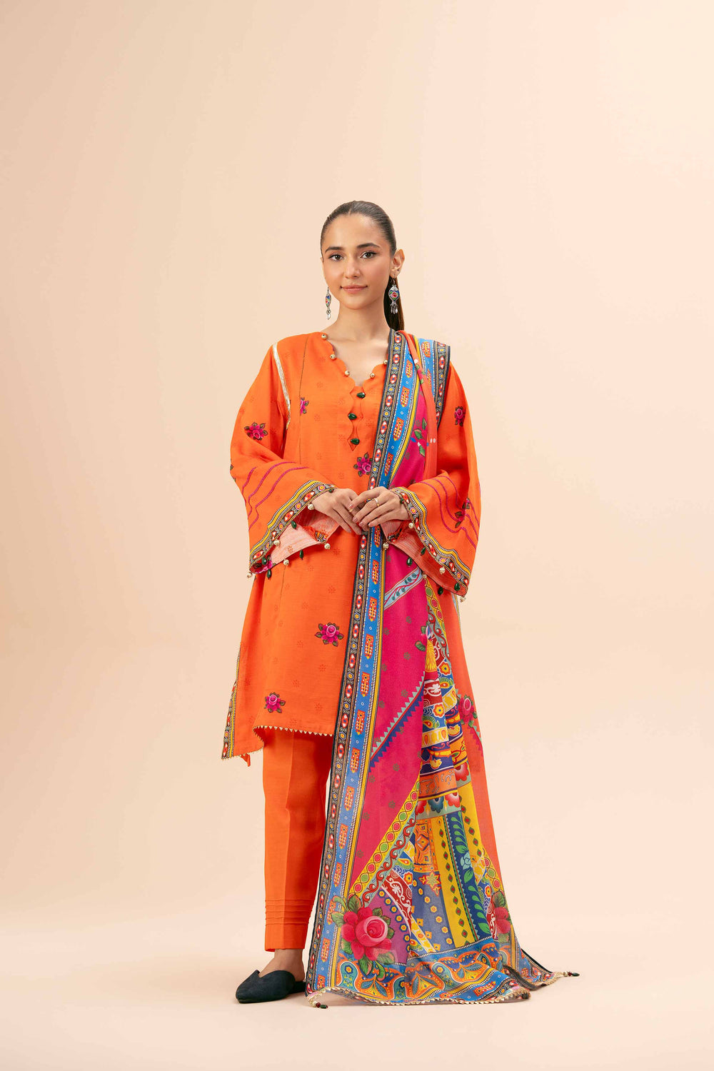 Nishat Unstitched Printed Khaddar 3pc