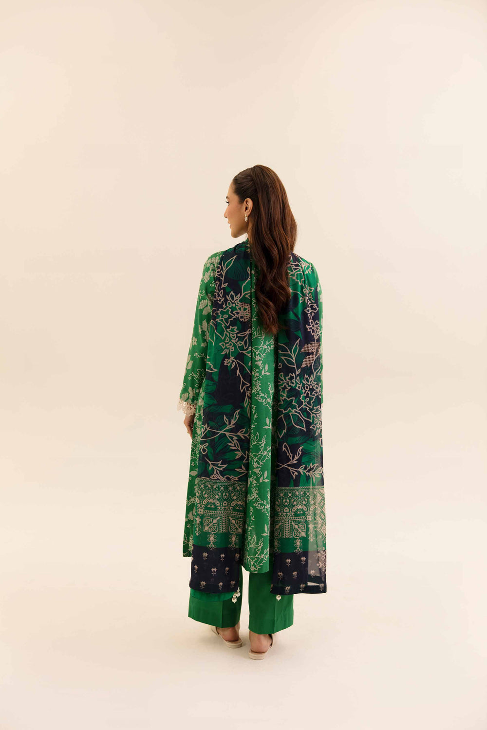 Nishat Unstitched Printed Dobby Cotton 3pc