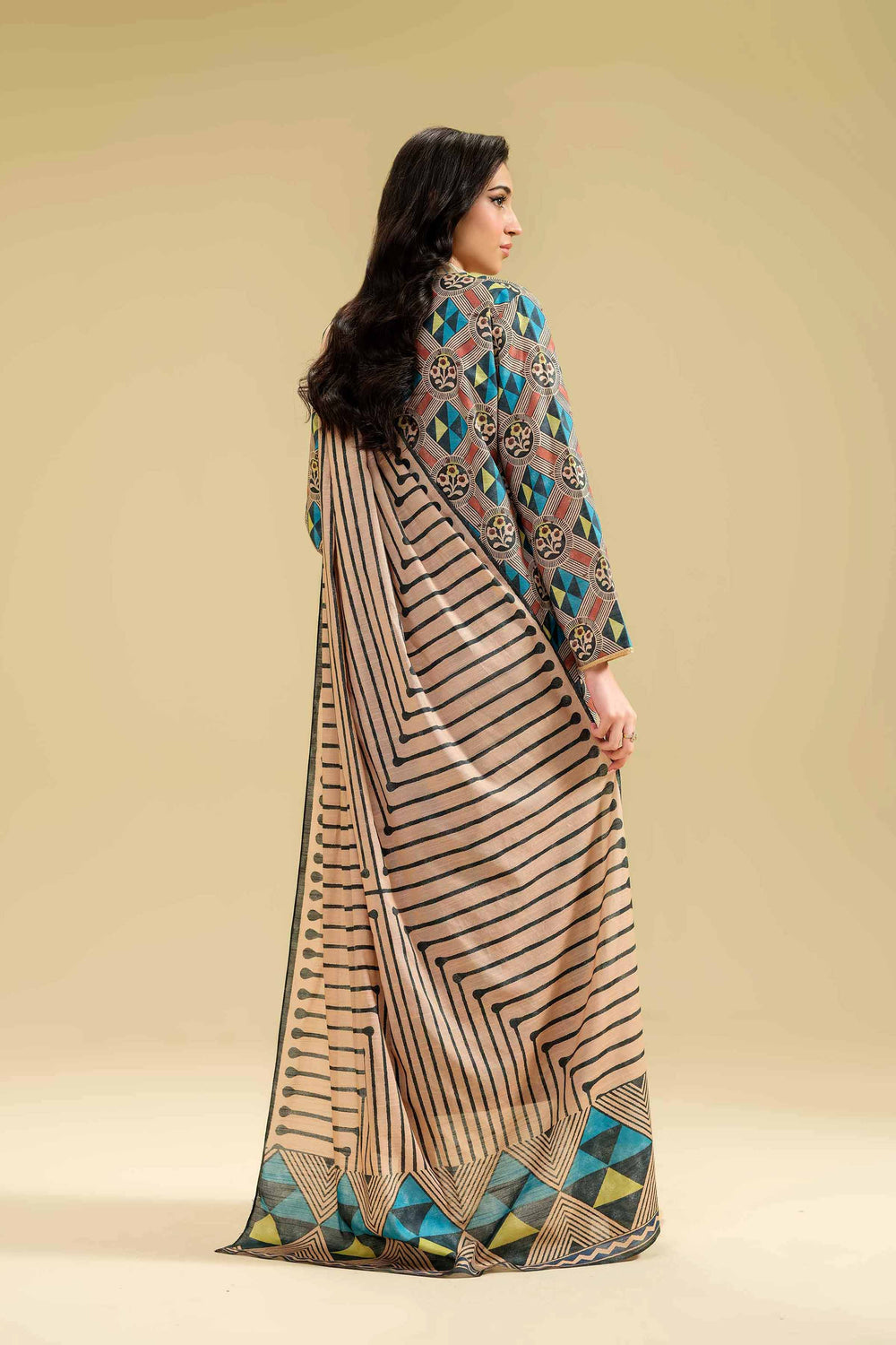 Nishat Unstitched Printed Cotton Slub 3pc