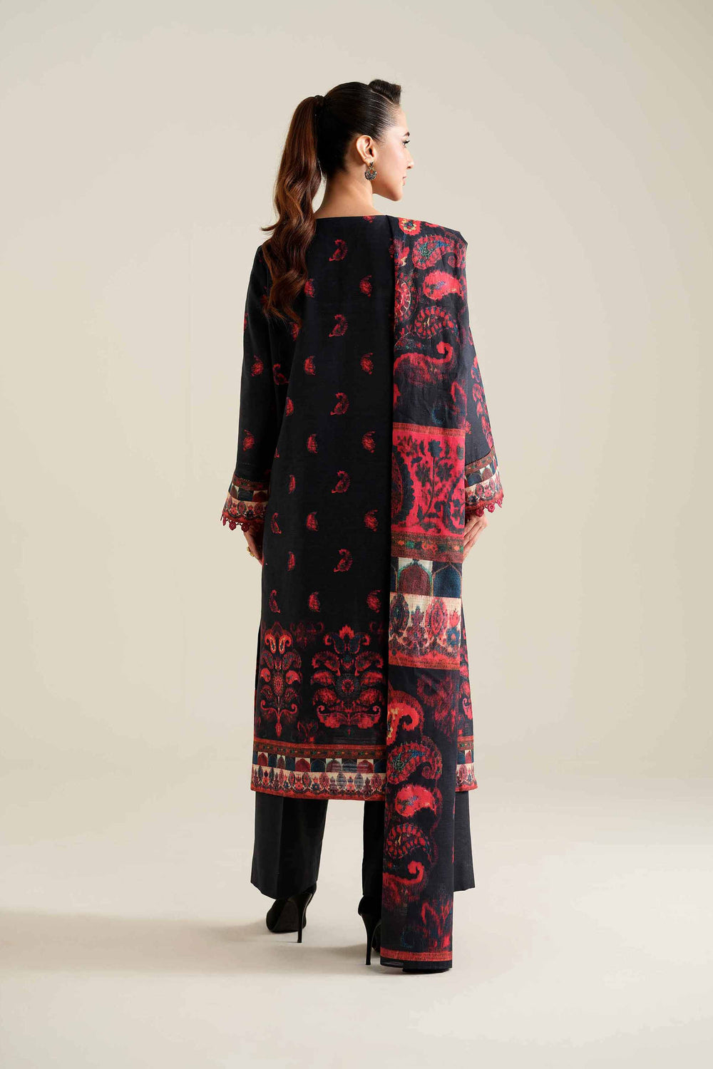Nishat Unstitched Printed Cotton Slub 3pc