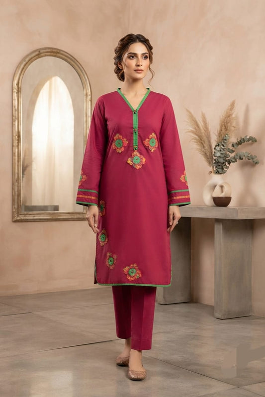 La Reine Stitched Embroidered 2Pc