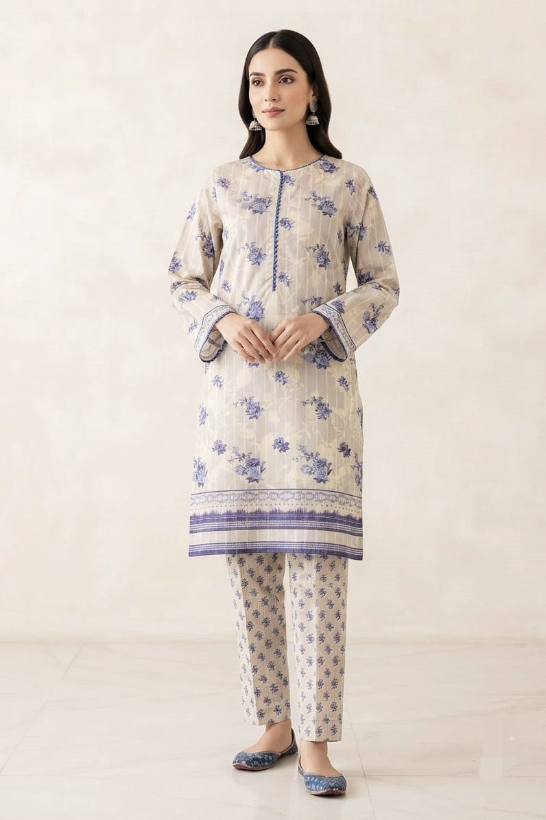 Premium Designer Unstitched Printed Linen ST 2pc