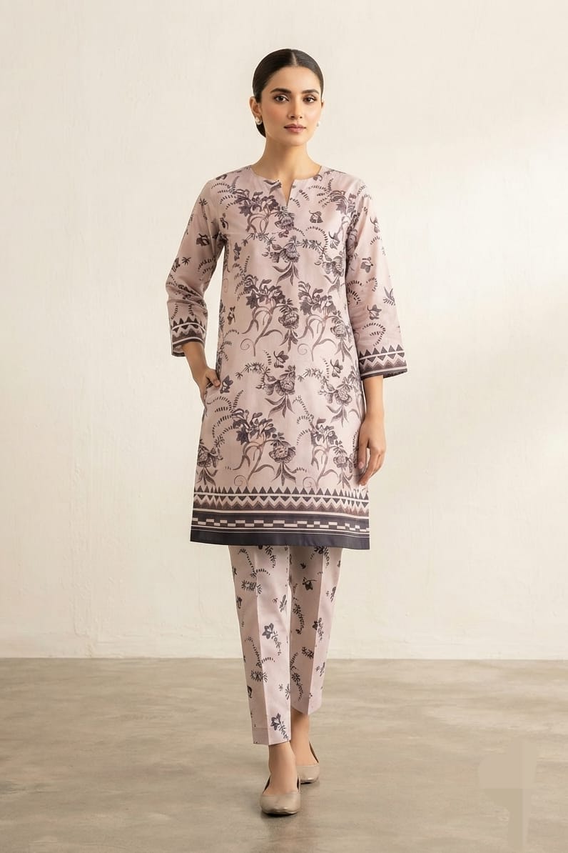 Premium Designer Unstitched Printed Linen ST 2pc