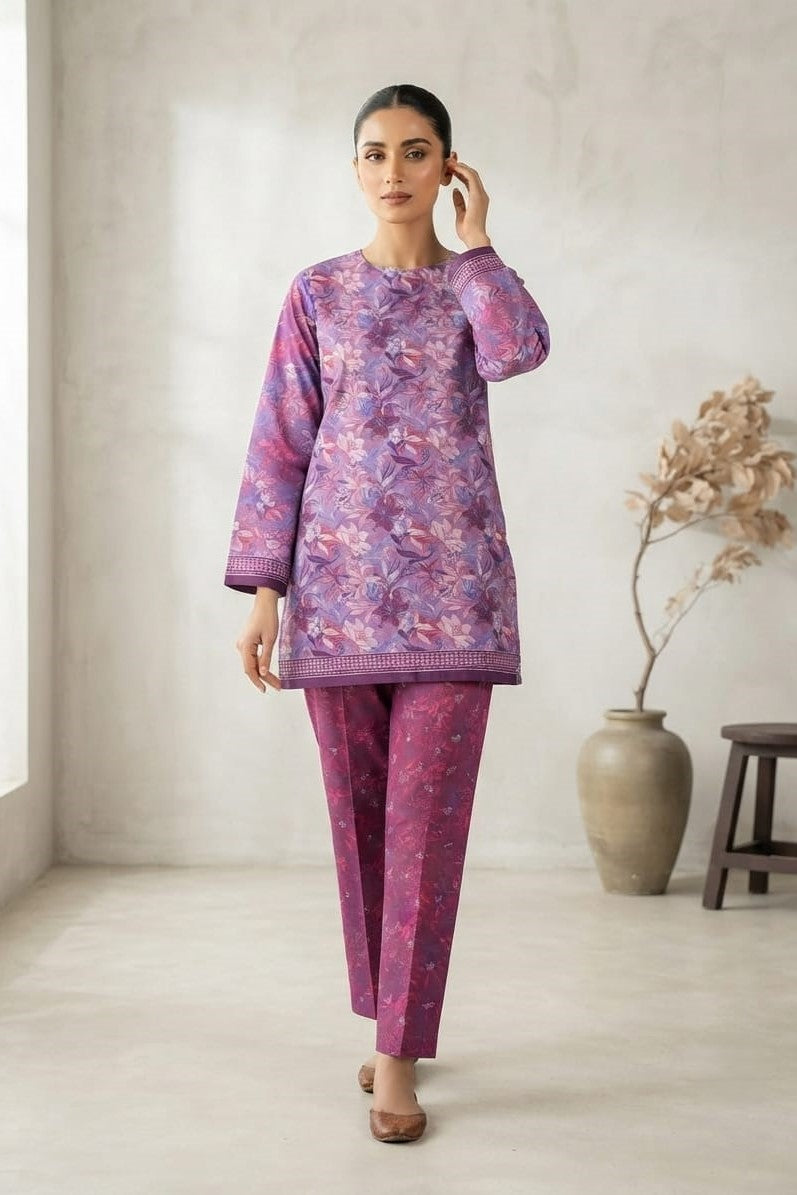Premium Designer Unstitched Printed Linen ST 2pc