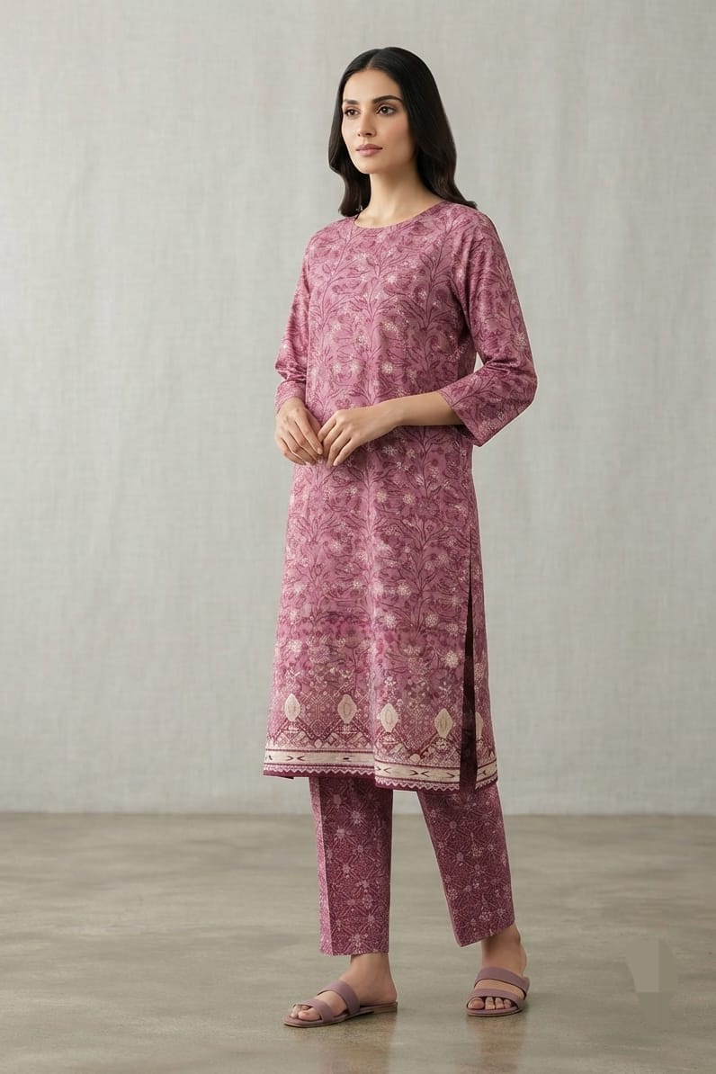 Premium Designer Unstitched Printed Linen ST 2pc