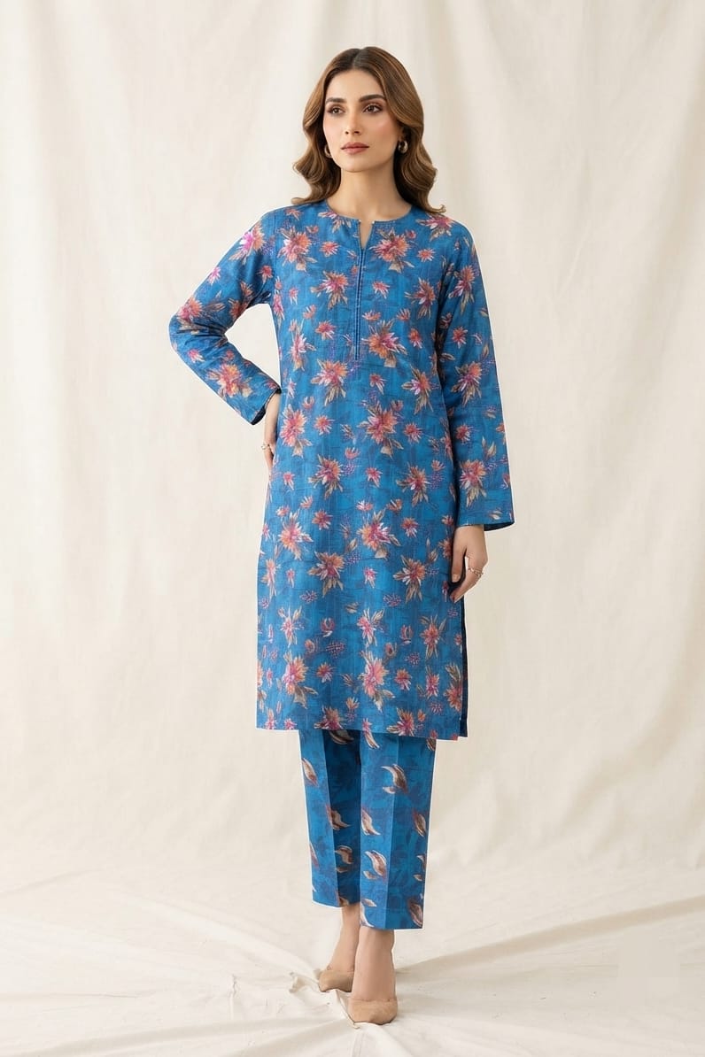Premium Designer Unstitched Printed Linen ST 2pc
