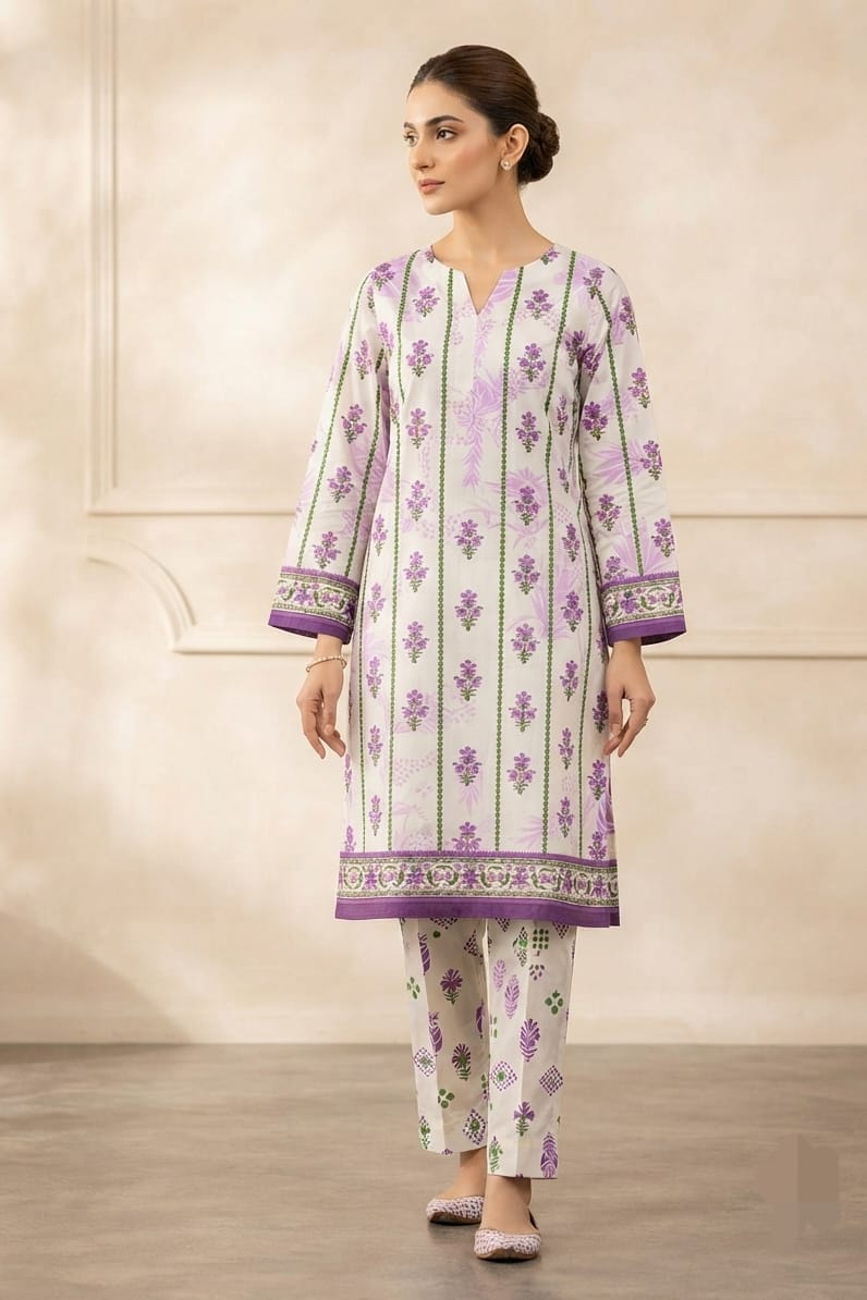 Premium Designer Unstitched Printed Linen ST 2pc