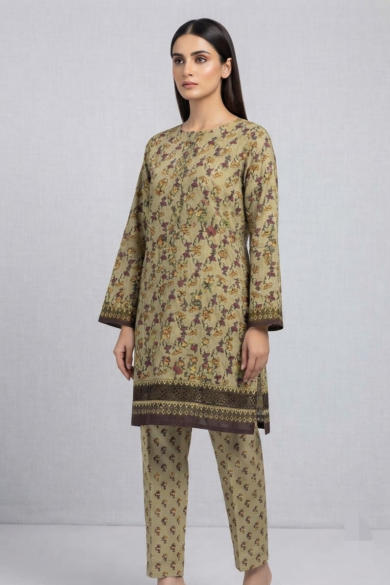 Premium Designer Unstitched Printed Linen ST 2pc