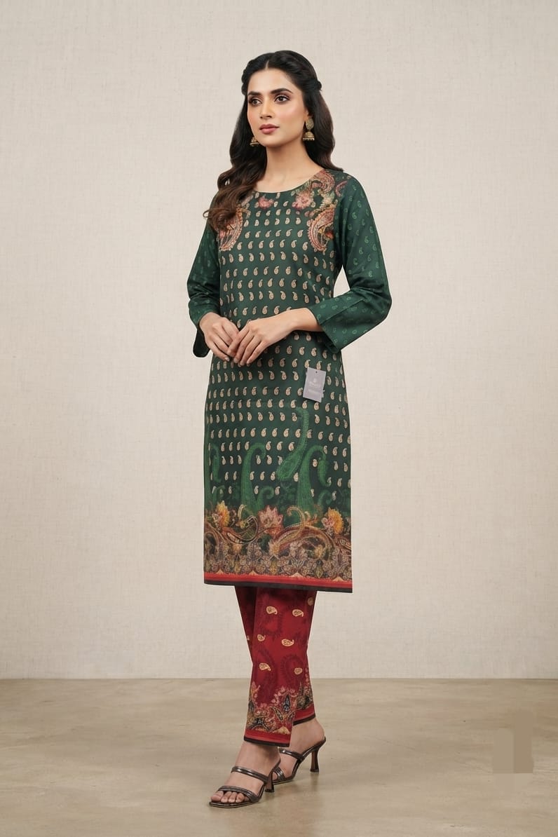 Premium Designer Unstitched Printed Linen ST 2pc