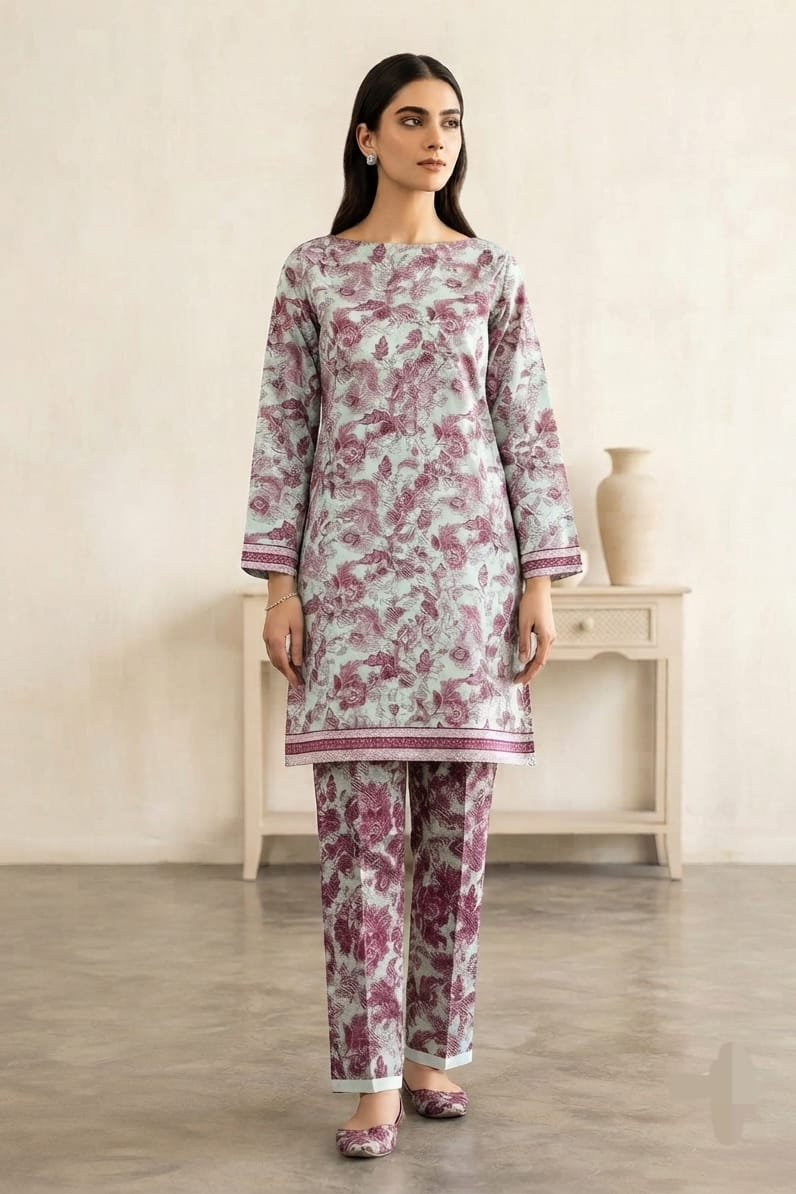 Premium Designer Unstitched Printed Linen ST 2pc
