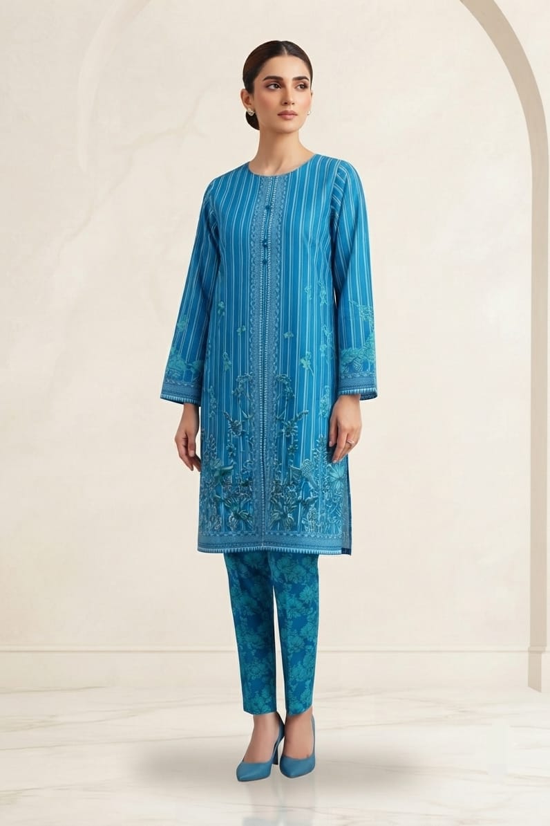 Premium Designer Unstitched Printed Linen ST 2pc
