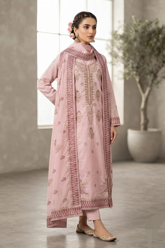 Johra Sheenor Unstitched Embroidered 3pc