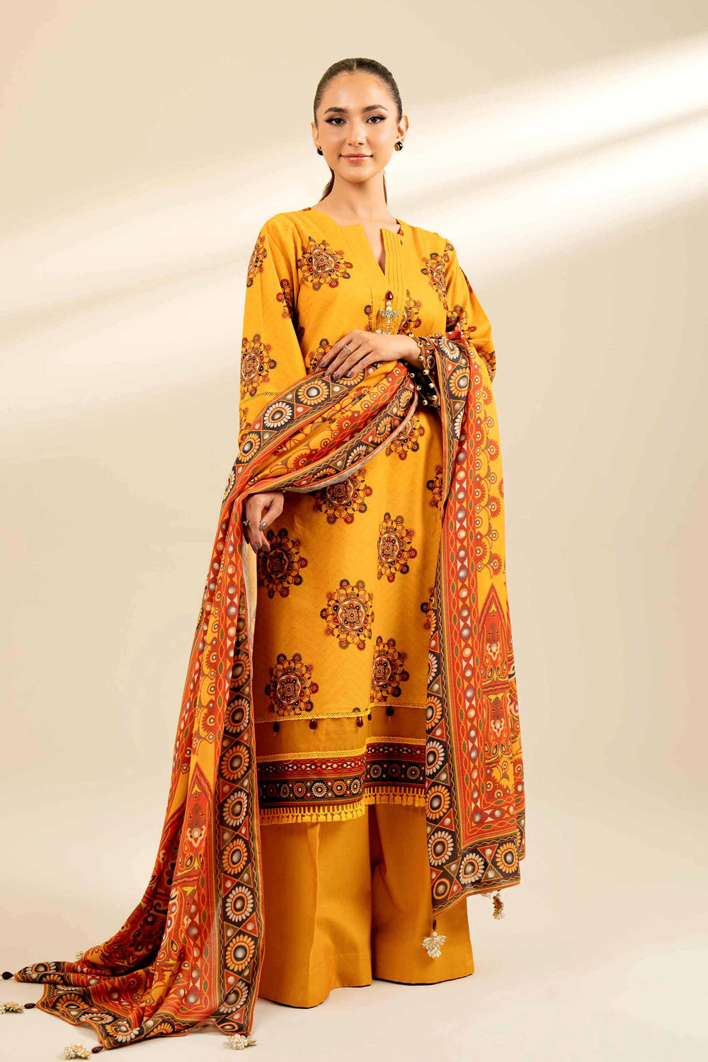 Nishat Unstitched Printed Native Cotton 3pc