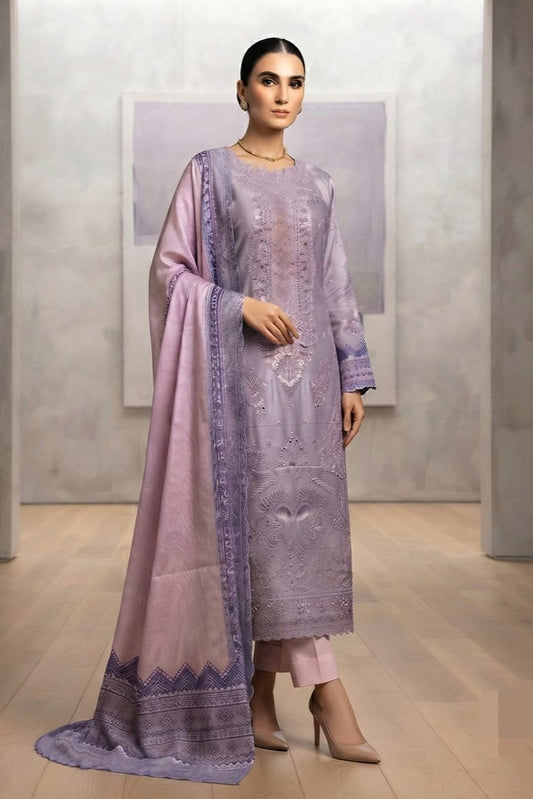 Tawakkal Unstitched Embroidered Semi Stitched Linen 3pc